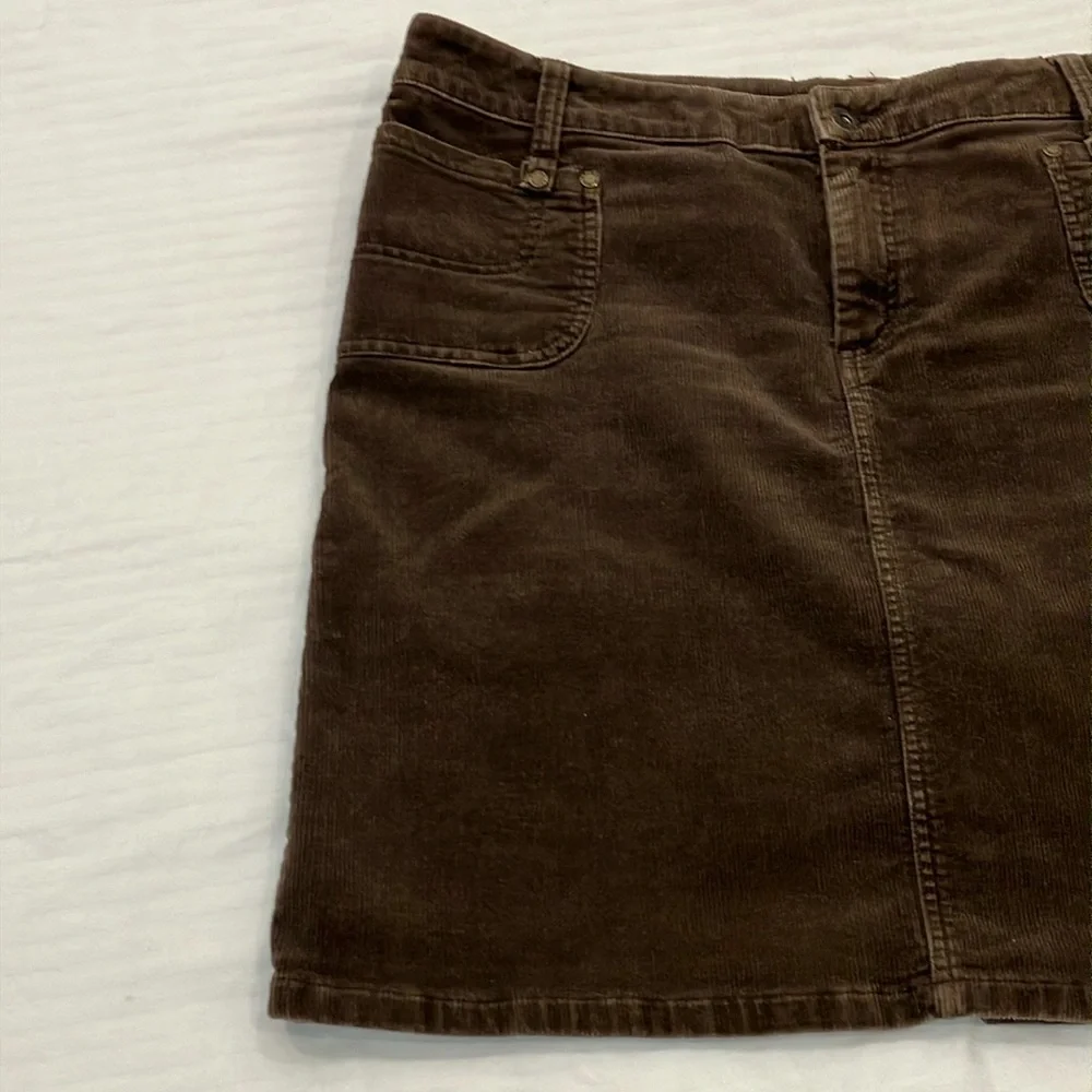 Point zéro women’s size 13 corduroy Classic Brown Skirt - Picture 2 of 14